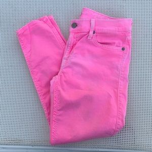 7 For All Mankind Jeans Fluorescent Washed Pink